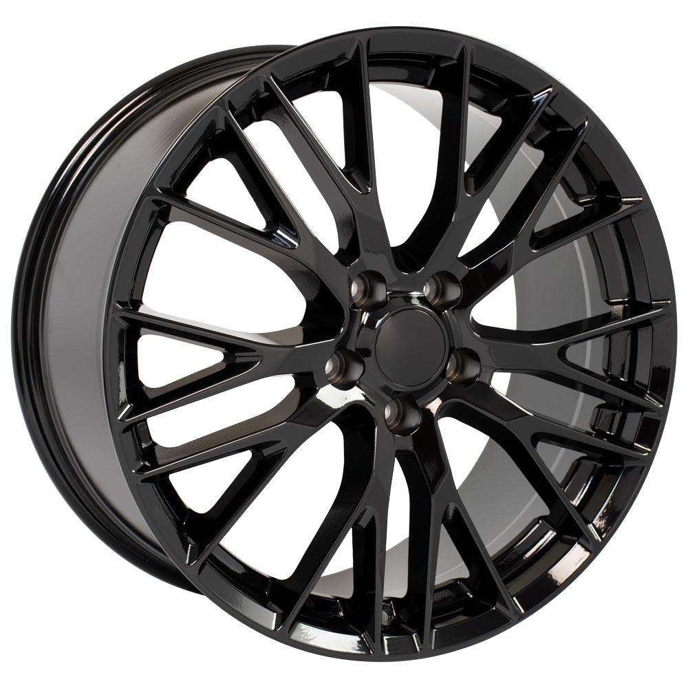 20" Replica Wheel CV22 Fits Chevrolet Corvette - C7 Z06 Rim 20x10 Black Wheel