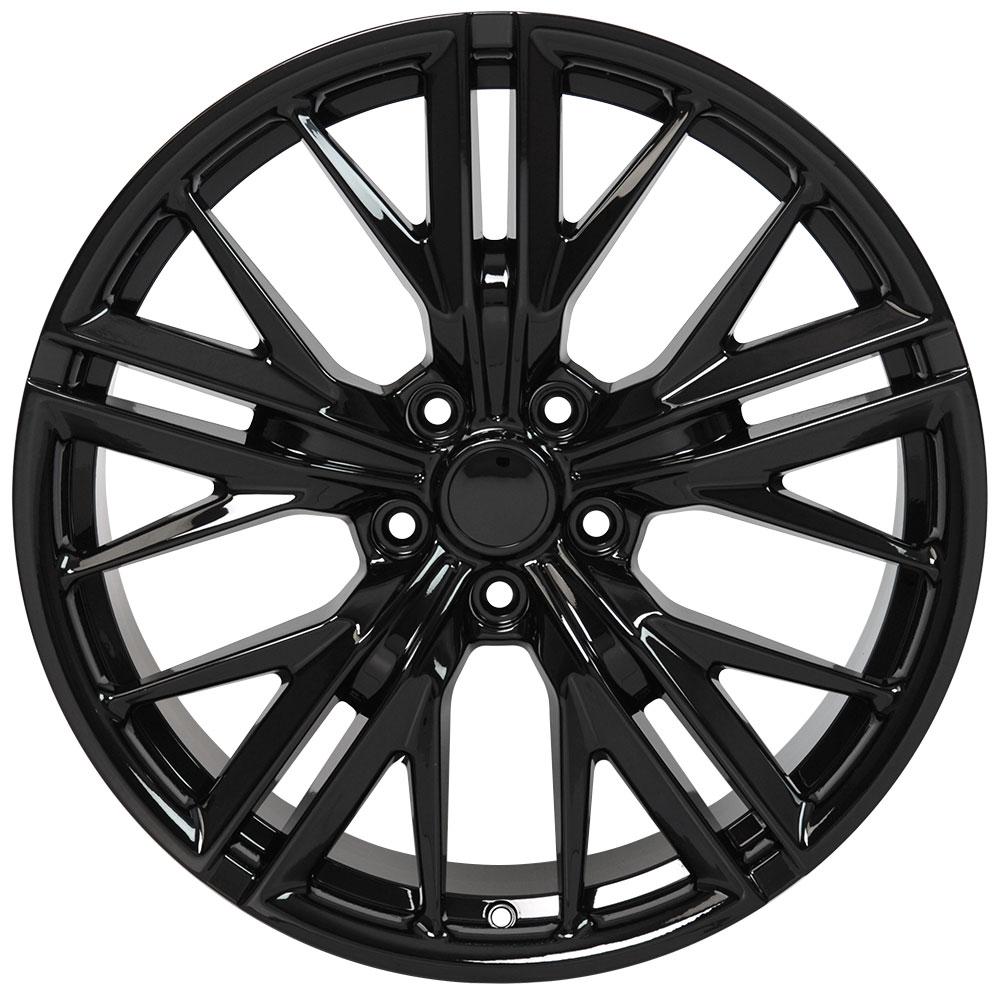 20" Replica Wheel CV25 Fits Chevrolet Camaro ZL1 Rim 20x8.5 Black Wheel