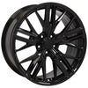 20" Replica Wheel CV25 Fits Chevrolet Camaro ZL1 Rim 20x8.5 Black Wheel