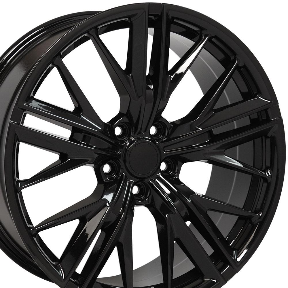 20" Replica Wheel CV25 Fits Chevrolet Camaro ZL1 Rim 20x9.5 Black Wheel