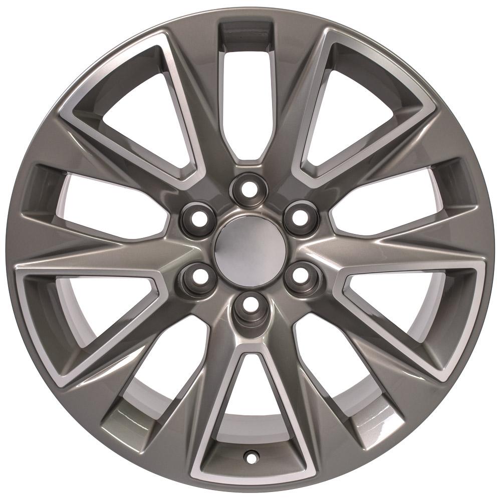 20" Replica Wheel CV26 Fits Chevrolet Silverado LTZ Rim 20x9 Machined Wheel