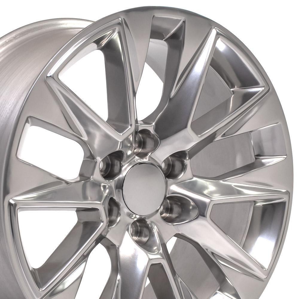 20" Replica Wheel CV26 Fits Chevrolet Silverado LTZ Rim 20x9 Polished Wheel