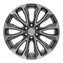 Load image into Gallery viewer, 22" Replica Wheel fits GMC Yukon 1500 - CV30 Gunmetal Machined 22x9