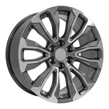 Load image into Gallery viewer, 22" Replica Wheel fits GMC Yukon 1500 - CV30 Gunmetal Machined 22x9