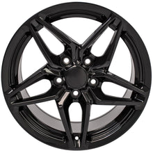Cargar imagen en el visor de la galería, 17" Replica Wheel CV31 Fits Chevrolet Corvette - C7 ZR1 Rim 17x9.5 Black Wheel