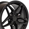 17" Replica Wheel CV31 Fits Chevrolet Corvette - C7 ZR1 Rim 17x9.5 Black Wheel