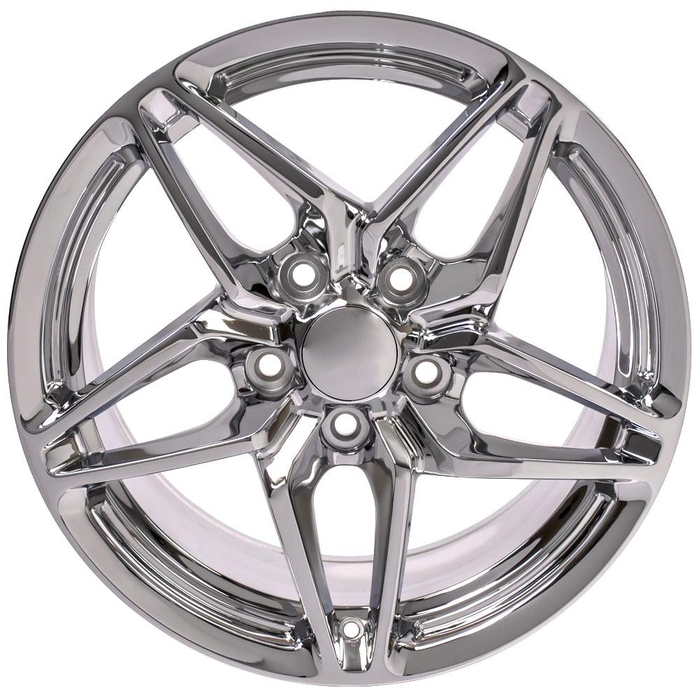 17" Replica Wheel CV31 Fits Chevrolet Corvette - C7 ZR1 Rim 17x9.5 Chrome Wheel