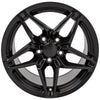 17" Replica Wheel CV31 Fits Chevrolet Corvette - C7 ZR1 Rim 17x11 Black Wheel