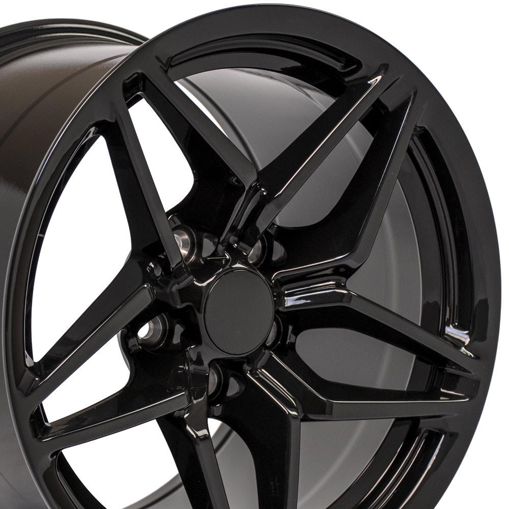 17" Replica Wheel CV31 Fits Chevrolet Corvette - C7 ZR1 Rim 17x11 Black Wheel