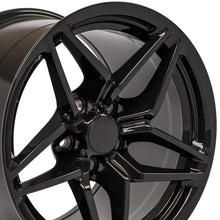Cargar imagen en el visor de la galería, 17" Replica Wheel CV31 Fits Chevrolet Corvette - C7 ZR1 Rim 17x11 Black Wheel