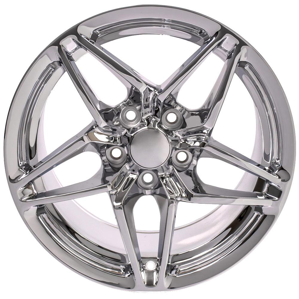 17" Replica Wheel CV31 Fits Chevrolet Corvette - C7 ZR1 Rim 17x11 Chrome Wheel