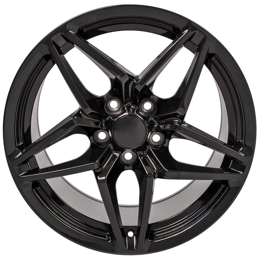 18" Replica Wheel CV31 Fits Chevrolet Corvette - C7 ZR1 Rim 18x10.5 Black Wheel