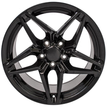 Cargar imagen en el visor de la galería, 18" Replica Wheel CV31 Fits Chevrolet Corvette - C7 ZR1 Rim 18x10.5 Black Wheel
