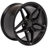 18" Replica Wheel CV31 Fits Chevrolet Corvette - C7 ZR1 Rim 18x10.5 Black Wheel