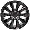 20" Replica Wheel CV32 Fits Chevrolet Silverado Rim 20x9 Black Wheel