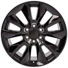 Cargar imagen en el visor de la galería, 20" Replica Wheel CV32 Fits Chevrolet Silverado Rim 20x9 Black Wheel