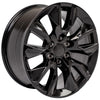 20" Replica Wheel CV32 Fits Chevrolet Silverado Rim 20x9 Black Wheel