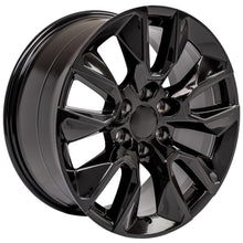 Cargar imagen en el visor de la galería, 20" Replica Wheel CV32 Fits Chevrolet Silverado Rim 20x9 Black Wheel