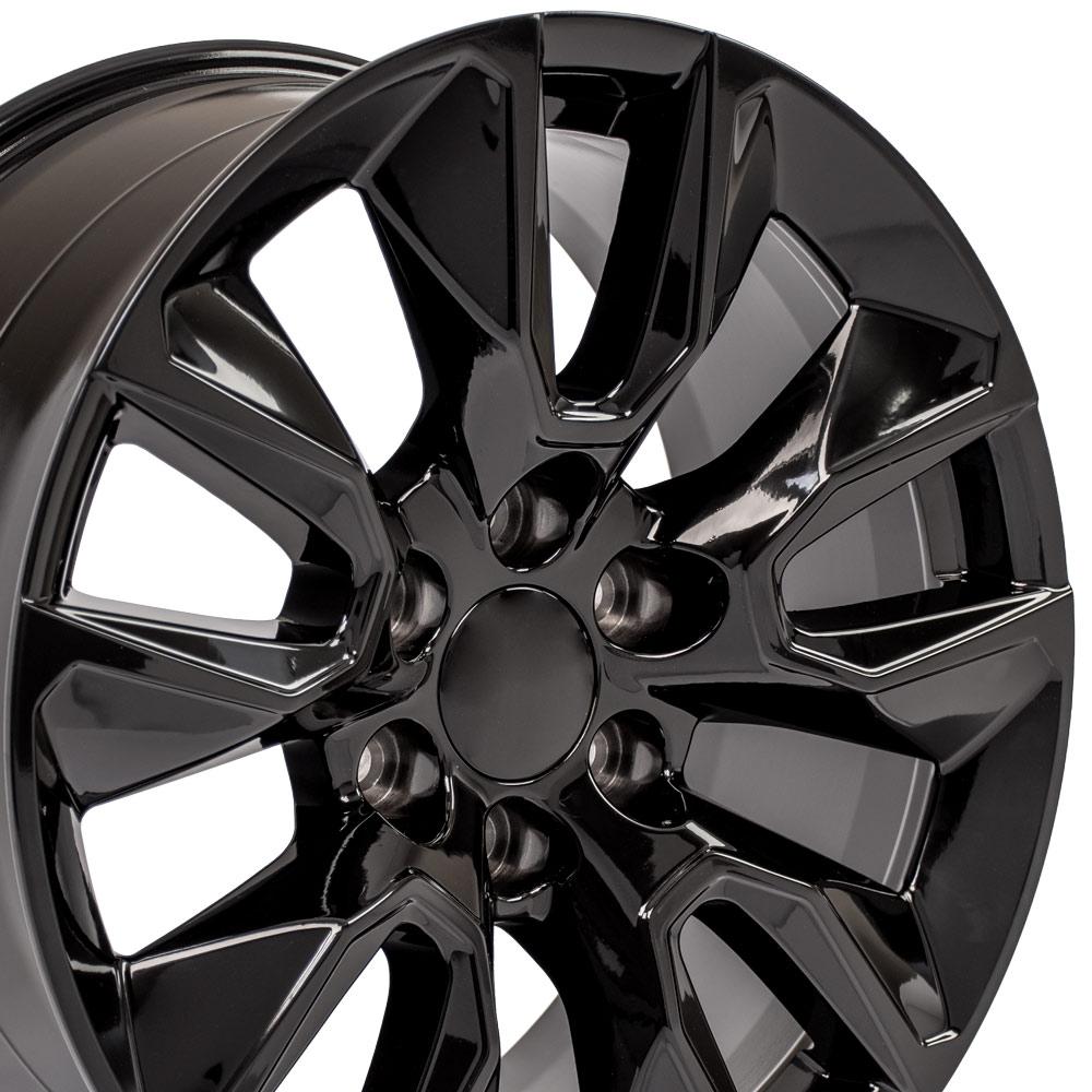 20" Replica Wheel CV32 Fits Chevrolet Silverado Rim 20x9 Black Wheel