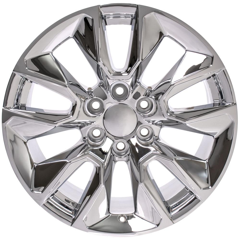 20" Replica Wheel CV32 Fits Chevrolet Silverado Rim 20x9 Chrome Wheel