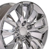 20" Replica Wheel CV32 Fits Chevrolet Silverado Rim 20x9 Chrome Wheel