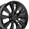 22" Replica Wheel fits Chevrolet Silverado 1500 - CV32 Black 22x9