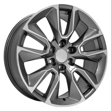 Load image into Gallery viewer, 22" Replica Wheel fits Chevrolet Silverado 1500 - CV32 Machined Gunmetal 22x9