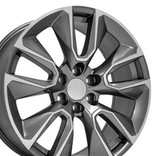 Load image into Gallery viewer, 22" Replica Wheel fits Chevrolet Silverado 1500 - CV32 Machined Gunmetal 22x9