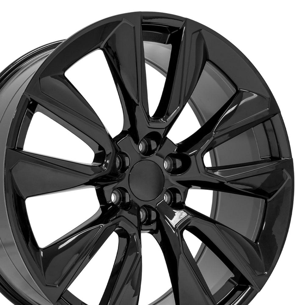 24" Replica Wheel fits Chevrolet Silverado 1500 - CV32 Gloss Black 24x10
