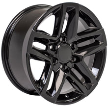 Cargar imagen en el visor de la galería, 18" Replica Wheel CV34B Fits Chevrolet Silverado Rim 18x8.5 Black Wheel