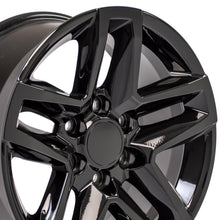 Cargar imagen en el visor de la galería, 18" Replica Wheel CV34B Fits Chevrolet Silverado Rim 18x8.5 Black Wheel