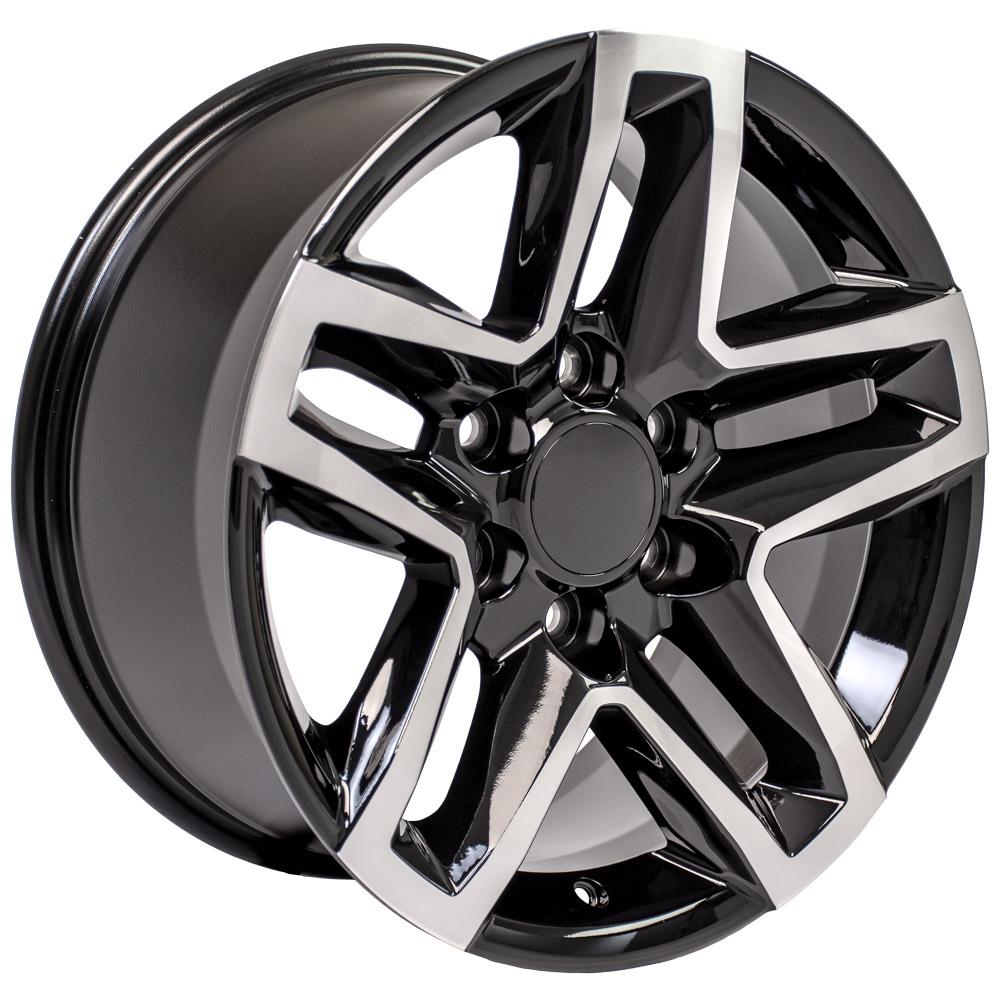18" Replica Wheel CV34B Fits Chevrolet Silverado Rim 18x8.5 Machined Wheel