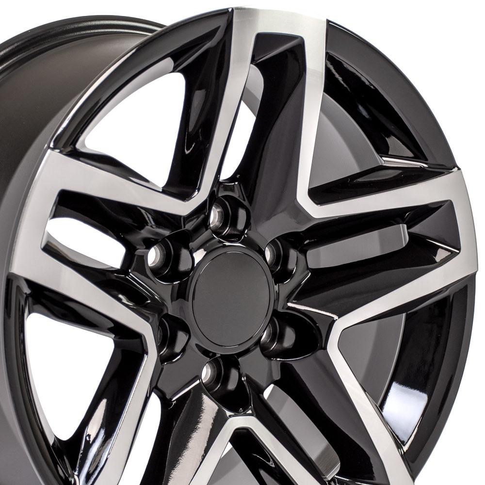 18" Replica Wheel CV34B Fits Chevrolet Silverado Rim 18x8.5 Machined Wheel