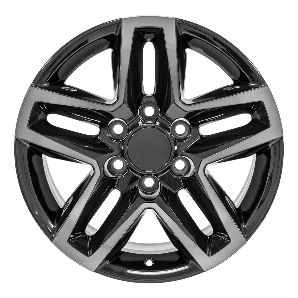 18" Replica Wheel CV34B Fits Chevrolet Silverado Rim 18x8.5 Machined Tinted Wheel