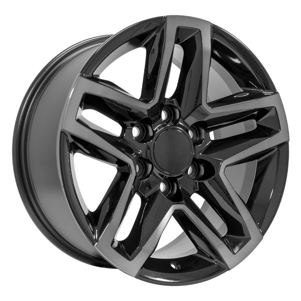 18" Replica Wheel CV34B Fits Chevrolet Silverado Rim 18x8.5 Machined Tinted Wheel