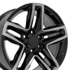20" Replica Wheel fits Chevrolet Silverado 1500 - CV34B Black Machined 20x9