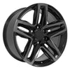 20" Replica Wheel fits Chevrolet Silverado 1500 - CV34B Black Machined with Tinted Clear 20x9
