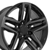 20" Replica Wheel fits Chevrolet Silverado 1500 - CV34B Black Machined with Tinted Clear 20x9