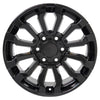 18" Replica Wheel CV35 Fits GMC Sierra Rim 18x8.5 Black Wheel