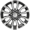 18" Replica Wheel CV35 Fits GMC Sierra Rim 18x8.5 Gunmetal Machined Wheel