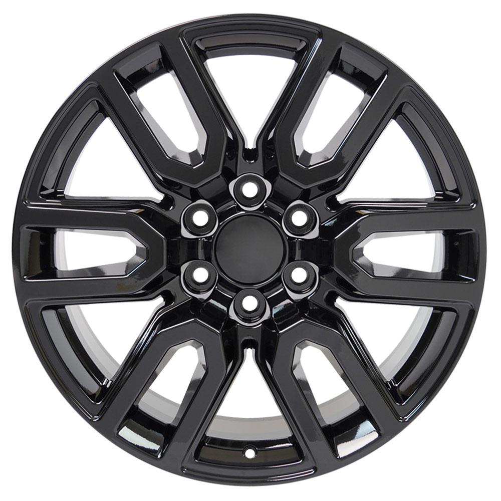 20" Replica Wheel CV36 Fits GMC Sierra Rim 20x9 Black Wheel