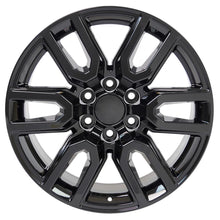 Cargar imagen en el visor de la galería, 20" Replica Wheel CV36 Fits GMC Sierra Rim 20x9 Black Wheel
