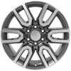 20" Replica Wheel CV36 Fits GMC Sierra Rim 20x9 Gunmetal Machined Wheel