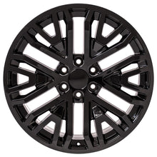 Cargar imagen en el visor de la galería, 22" Replica Wheel CV37 Fits GMC Sierra Rim 22x9 Black Wheel