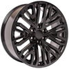 22" Replica Wheel CV37 Fits GMC Sierra Rim 22x9 Black Wheel
