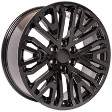 Cargar imagen en el visor de la galería, 22" Replica Wheel CV37 Fits GMC Sierra Rim 22x9 Black Wheel
