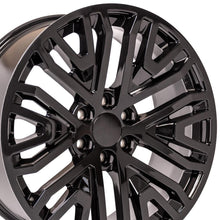 Cargar imagen en el visor de la galería, 22" Replica Wheel CV37 Fits GMC Sierra Rim 22x9 Black Wheel
