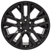 22" Replica Wheel CV38 Fits GMC Sierra Rim 22x9 Black Wheel