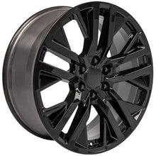 Cargar imagen en el visor de la galería, 22" Replica Wheel CV38 Fits GMC Sierra Rim 22x9 Black Wheel
