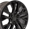 22" Replica Wheel CV38 Fits GMC Sierra Rim 22x9 Black Wheel